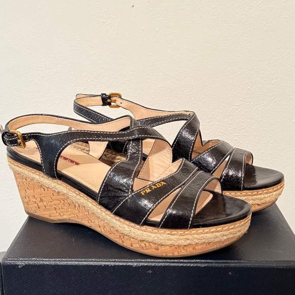 Prada buckle strap wedge - Picture 1 of 4
